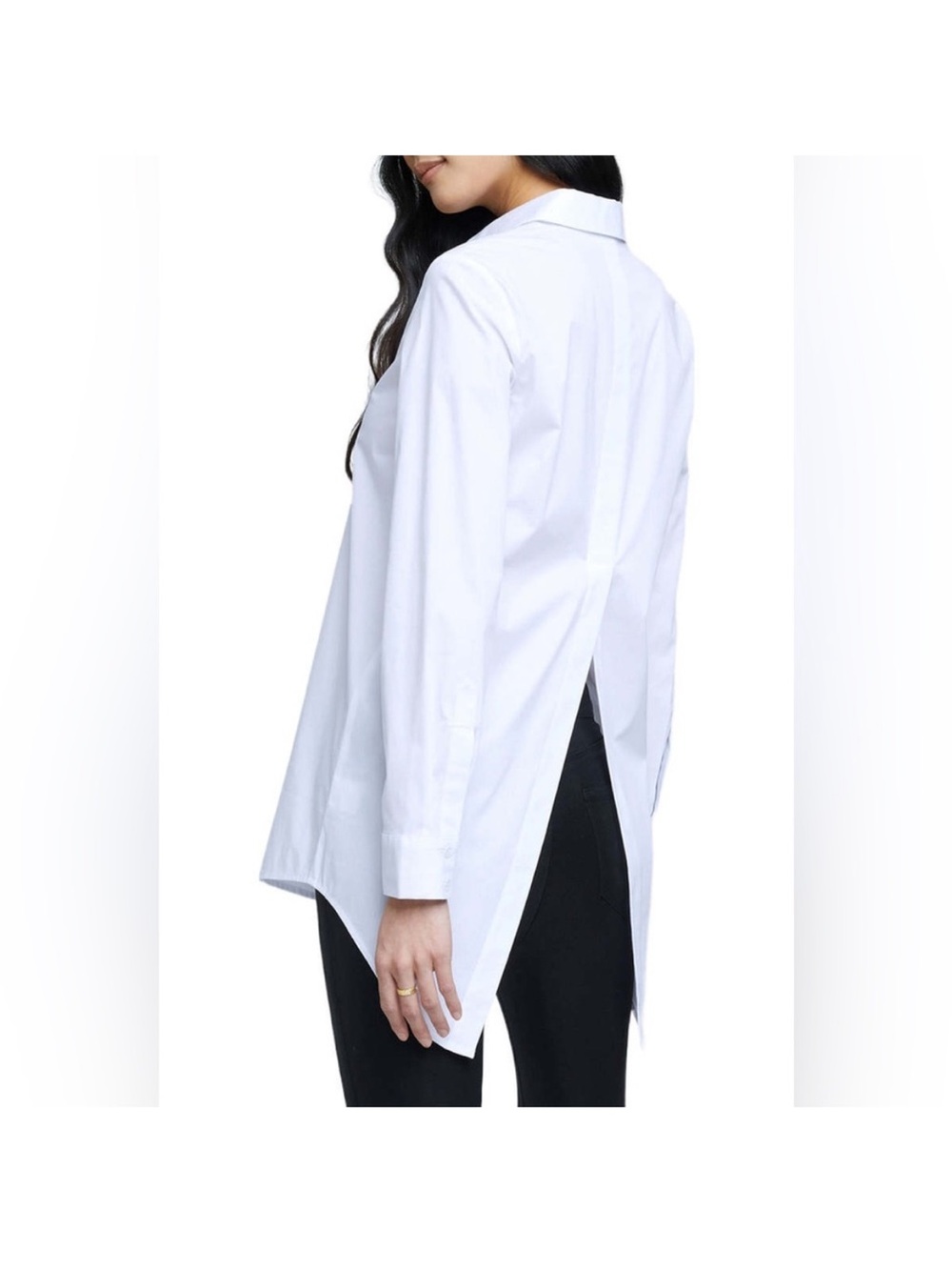 L’agence “Layla” split back poplin button-down shirt/tumic